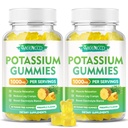 Kalium-Zitrat-Gummi 1000mg, hohe Potenz Kalium-Ergänzungsgummis für Erwachsene Frauen & Männer, Unterstützung Leg Cramps & Muskel-Gesundheit, Sugar-Free, Ananas Flavor, 120 Zähler