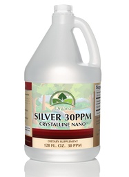Organa Crystalline Nano Colloidal Silver - Ultra Silver Liquid für Immununterstützung - Ultimate Bio Active Supplement Solution - Plata Coloidal - 1 Gallon (128 Unzen) - 30 PPM