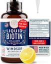 Liquid Biotin for Hair Growth Collagen - Biotin Liquid 10.000mcg Collagen 5.000mcg Extra Strength Liquid - Liquid Collagen und Biotin Tropfen für Haarwachstum - Biotin und Collagen Tropfen für Damen - 2oz