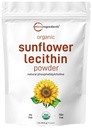 Micro Ingredients Organic Sunflower Lecithin Powder, 1 Pfund, Nachhaltige Landwirtschaft, kalt gepresst, Reich an Phosphatidyl Choline und Protein, Herstellung Liposomale Vitamin C, Lactation Supplement, Non-GMO