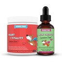 WONDER PAWS Herz + Vitalität Superhero Chews Plus Milchdistel Tropfen - für Hunde Herzgesundheit, Zirkulation, Leber & Immununterstützung - Herz + Vitalität 90 Chews - Milchdistel Tropfen 2 Unzen