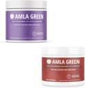 Amla Powder & Green Tea Superfood Supplement, Antioxidans-Unterstützung, Hergestellt mit Älteren (90 Servierungen) & Hibiscus (30 Servierungen), Bio, Vegan