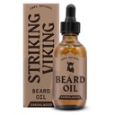 Striking Wikinger Sandalwood Bartöl für Herren - 2 Fl Oz, Sandalwood Duft - Natürliche Hydrating & Erweichende Bartpflege mit Argan, Jojoba, Mandel & Teebaum - Nicht fett, schnell absorbierende Formel