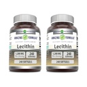 Erstaunliche Formeln Lecithin 1200 mg Softgels Supplement | Hohe Potenz | Non-GMO | Glutenfrei (2 Pack, 240 Count)