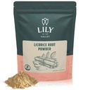 Lily of the Valley Licorice/Liquorice Root Powder - Ground Mulethi Sourced from India - Natural Sweetener - Vegan & Gluten-Free - Verpackt in wiederverschließbarer Tasche (16oz, 453g)
