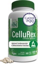Gesundheit Thru Nutrition CoQ10 Plus PQQ und Rot Spinat | Cellurex | Cellular Optimizer für Gehirnzirkulation Energie und Mitochondrien Funktionsunterstützung | Certified Vegan | Non-GMO (Pack von 60)