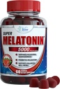 Vita Miracle Melatonin Gummi Kinder Erwachsene 5mg - Extra Kraft Schlaf-Gummy Schlaf Pillen Ergänzung für Kinder und Erwachsene Ruhe Schlafhilfe