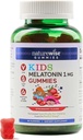 Naturewise Kids Melatonin Gummies 1 mg - Drug-Free, Non-Habit Forming Schlafhilfe für Kinder Alter 4 & Up - Erdbeeren Flavored Gummy Bears - Vegan, Glutenfrei, Non-GMO - 90 Count[3-Monat Versorgung]