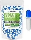 XPRS Nutra Größe 3 Leere Kapseln - 500 Graf Leere Vegan Kapseln - Vegetarische Pillen - DIY Gemüse Kapsel Füllung - Veggie Pill Caps (blau/weiß)