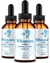 (3 Pack) Whispeara Drops - Offizielle Whispeara unterstützt gesundes Hören, Fokus und Leistung, Alle natürlichen Whispeara Hörgerät Formel, Premium Whispeara Gotas Review (90 Servietten)