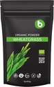 b Bio Wheatgrass Pulver, für Detox & Immunität Unterstützung, Superfood, Vegan, Rich in Fibers, Chlorophyll, Mineralien, Glutenfrei, Raw, 1lb