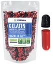 XPRS Nutra Größe 3 Leere Kapseln - 1000 Graf Leere Gelatine Kapseln - Pillen DIY Kapsel Füllung - Füllbare reine Bovine Pille Gel Kapseln für Do-It-Yourself Ergänzungen und Vitamine (schwarz/rot)