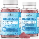 Magnesium-Gummien - Calming Anti-Stress-Gummien, Magnesium-Ergänzung für Erwachsene und Kinder, Vegan, Gelatin-frei, Glutenfrei, Non-GMO, Delicious Natural Raspberry Flavor- 120 Count - von New Age