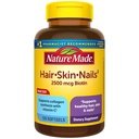 Naturgemachte Haarhaut und Nägel mit Biotin 2500 mcg, Nahrungsergänzung für gesunde Haar Haut und Nägel Unterstützung, 120 Softgels, 120 Tage Versorgung