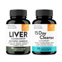 Sandhu's Liver Renew Cleanse Detox Support & 15 Tage Gut Cleanse Support Ernährungsergänzung für Frauen & Männer