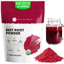 Kate Naturals Organic Beet Root Powder für Glatteien, Backen und Saft. Raw Beetroot Superfood & Natural Red Food Coloring (8oz, Non-GMO, Erdige Geschmack)