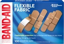 Band-Aid Marke Flexible Stoff Klebebänder für Wund Pflege & Erste Hilfe, sortierte Größen, 100 ct