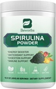 Spirulina Powder, Super Greens Powder Smoothies & Juices Mix mit Spirulina, Probiotics Verdauungsenzyme, Chlorella, Veggies Früchte, Weizengras für Immunität, Verdauungshilfen - Vegan