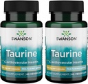 Swanson Amino Acid Ajipure Taurine Pharmaceutical Grade 500 Milligramme 60 Veg Kapseln (2 Packung)
