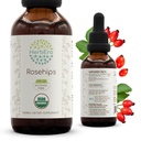HerbEra Rosehips B60 USDA Organic Tincture | Alkoholfreier Extrakt, hochwirksame Kräutertropfen | Certified Organic Rosehips (Rosa spp.) Getrocknete Früchte (2 oz)