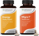Migra-T mit Koffein - Migraine Prävention & Relief Supplement - Unterstützung für schwere Kopfschmerzen - Reduziert Licht Sound & Geruch Empfindlichkeit - 120 Kapseln