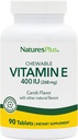 NaturesPlus Vitamin E Chewable - 400 iu, 90 vegetarische Tabletten - Natürliche Carob Flavor - Gesunde Herz-Kreislauf-Funktion, Free-Radical Defense & Overall Wellbeing - Glutenfrei - 90 Servierungen