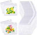 Nuanchu 96 Pieces Pill Pouches Bags Set wiederverwendbare Reißverschluss Pillen Baggies Klare Kunststoff Selbstversiegelung Reisemedizin Organizer Speicher mit Schiebeschloss für Medizin und kleine Gegenstände