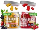 Joyli Ashwagandha & Superfruit Gummis Bundle – Mind & Body Balance + Daily Wellness Support – Vegan Multivitamin Formel mit Goji, Elderberry, Vitamin C, D & Zinc – 2 Packung für Erwachsene