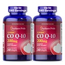 Puritan's Pride Coenzym CoQ10 200mg, Nahrungsergänzungsmittel für Herzgesundheit, Blutdruck, Mund-Gummi-Gesundheit und gesunde Aging-Unterstützung, 240 Rapid Release Softgels, 2-Pack