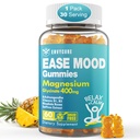 Zuckerfreie Magnesium Glycinat-Gummien 400mg mit Ashwagandha, B1, B3, Rhodiola Rosea & Saffron für Unterstützung Rest, Mood & Energy Calm Magnesium-Gummi für Erwachsene, Kaubare Magnesium-Ergänzung, 60Ct