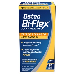 Osteo Bi-Flex Triple Strength(5) mit Vitamin D Glucosamine Chondroitin Joint Health Supplement, Beschichtete Tabletten, 80 Zähler