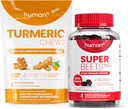 Humann Turmeric Chews und Herz Gummis Zero Sugar