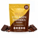 Gesunde lebende Proteine - hydrolysierte Multi-Kollagen-Pulvertypen I, II, III, V & X - Gras Fed Bovine, Wild Caught Marine, Free Range Chicken - Glutenfrei (Chocolate, 8 oz)