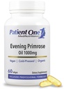 Patient One Evening Primrose Oil 1000mg | Supplement zur Unterstützung gesunder Haut und Joint Comfort* | Lösungsmittelfreies, kaltgepresstes Öl | 60 Softgels