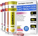 Quench Elektrolyt Tablets 40 Count Instant Hydration, Elektrolyte, Fasten Elektrolyte Kein Zucker für optimale Hydration Unterstützung Nicht Pulver - Wassermelone, Orange, Mischbeere, Zitronenflavors