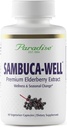 Paradise Herbs Sambuca-Well, Sambucas Nigra, European Elderberry 50:1 Extrakt, Super Potent, Ultra Pure, Vegan, Non GMO, Glutenfrei, 60 vegetarische Kapseln