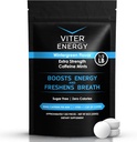 Viter Energy Extra Strength Koffeinierte Minze 80mg Koffein, B Vitamine, Zuckerfrei. (Wintergrün, 8oz, Bulk Bag)