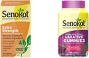 Senokot Extra Strength Natural Vegetable Laxative für Gentle Overnight Relief Occasional Constipation, 36 Count & Ernährungsergänzung Laxative Gummis, Natürliche Senna Extrakt, Gentle