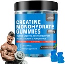 Kreatin Monohydrat-Gummien - 5g Kreatin Monohydrat pro Servieren- Erhöhen Sie Stärke und bauen Muskel, Zuckerfrei, Vegan, Blueberry Flavor, Jede Flasche/120 Kapseln, für Männer und Frauen (1)