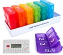 e-Pill 6 Mal pro Tag x 7 Tage Wöchentliche Pille Organizer, Vitamin und Medizin Pille Box Reminder - mit 6 Alarm Timer (Weiß)