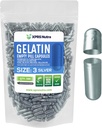 XPRS Nutra Größe 3 Leere Kapseln - 500 Graf Leere Gelatine Kapseln - Pillen DIY Kapsel Füllung - Pure Bovine Pille Gel Kapseln füllbar für Do-It-Yourself Vitamine und Ergänzungen (Silber)