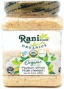 Rani Organics Psyllium Whole Husk Powder (Isabgol), Nahrungsfaserergänzung, USDA Organic 9.8oz (280g) PET Jar ~ All Natural | Vegan | Gluten Friendly | Non-GMO | Indian Origin