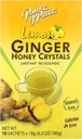 Prince of Peace Instant Natural Lemon Ginger Honey Crystals, 10 Sachets – Instant Hot or Cold Beverage for Nausea Relief und Beruhigt Throat – Leicht zu brauen Ingwer und Honigkristalle