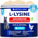 L-Lysine für Katzen - Lysin-Pulver-Ergänzung - 900mg/servierend - Immununterstützung für Katzen & Kittens - Niesen, Runny Nose, Squinting, Watery Eyes, Cold, Eye Function, Respiratory Health - mit Taurine
