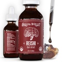 Hodgins Harvest Organic Reishi Mushroom Fruiting Body Extract Tincture - Extra Concentrated Dual Extract Supplement - Unterstützt Herzgesundheit & Wellness - USDA Bio Pilze - 2 Unze