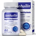6-in-1 Magnesiumkomplex, 420mg reines Magnesiumglyccinat, Magnesiumergänzung mit GABA, 5-HTP, L-Theanin, L-Tyrosin, Vegetarisch & Hohe Absorption, 60 Kapseln