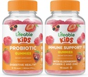Lifeable Probiotic 2 Billion CFU Kinder + Immununterstützung Kinder, Gummis Bundle - Große Verkostung, Vitamin-Ergänzung, Glutenfrei, GMO frei, Kaugummi