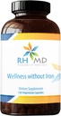 RHMD Wellness ohne Eisen - Umfassende Multi Vitamin + Mineralische Ergänzung mit Folat (120 Kapseln)