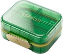 Small Travel Pill Organizer, 7 Komponenten Pille Box, 1 Pack Täglich tragbare Pille Fall, um Vitamine zu halten, kleine Pille Container für Pocket Purse Medizin Organizer | Grün