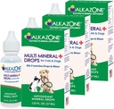 Alkazone Alkaline Multi Mineral Drops für Katzen und Hunde | Mineral Rich Alkaline Tropfen | Geschmackslos & Flavorless | 1 Packung Ausbeuten 10 Gallone | Serviergröße 3 Tropfen | 120 Servieren (3 Packung)